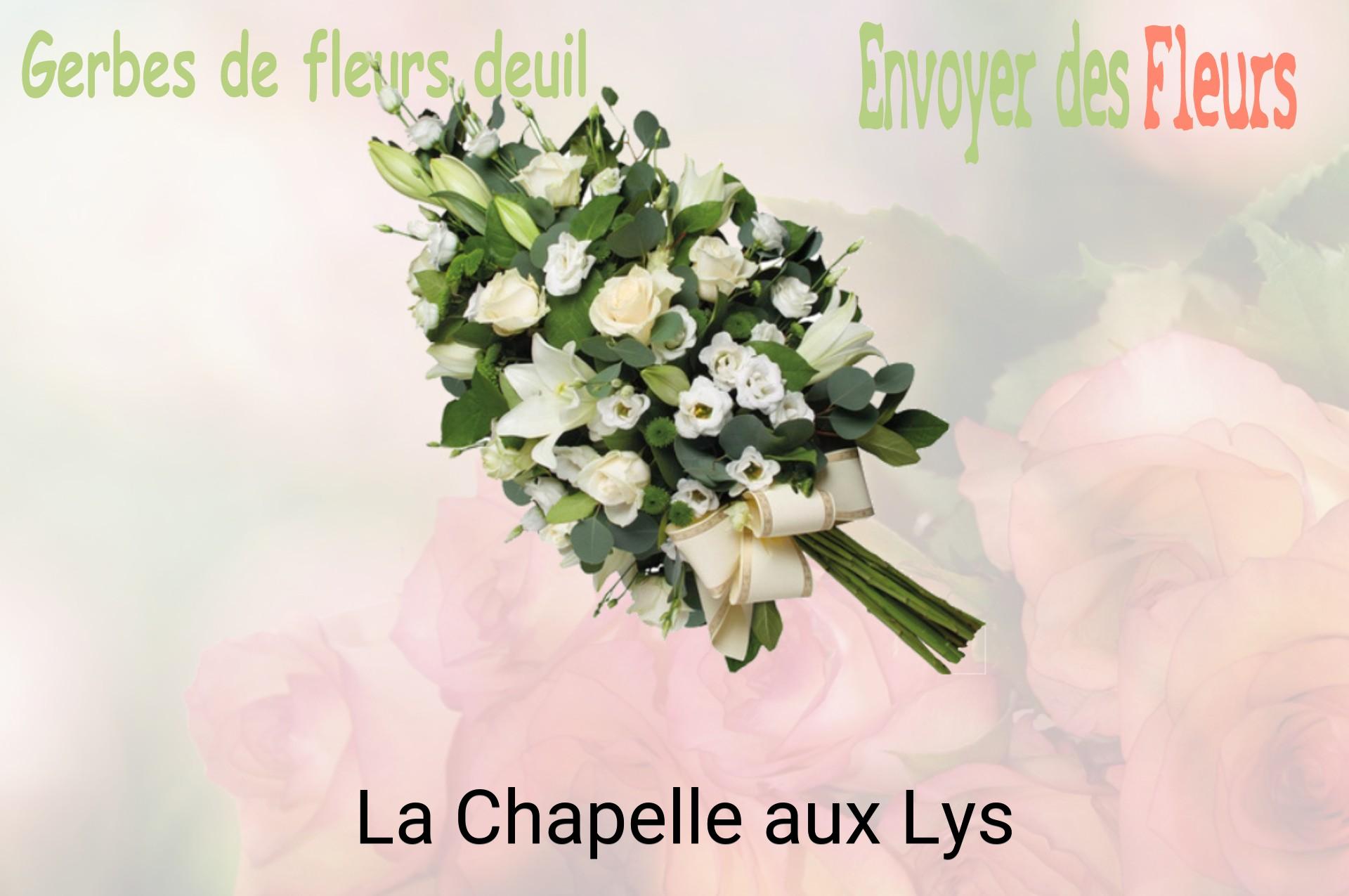 Gerbe de fleurs de deuil livrée à La Chapelle-aux-Lys